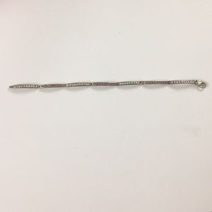 Silver/pink diamond bracelet